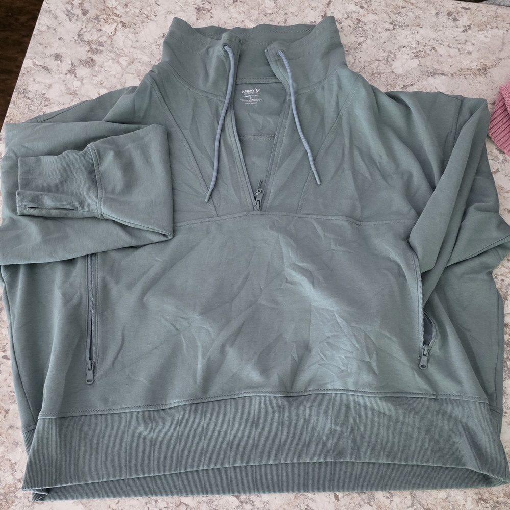 Old Navy Active Green Dynamic Fleece Pullover